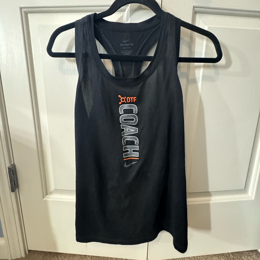 OTF Coach Tank: Nike Black Dri-FIT Athletic Tank